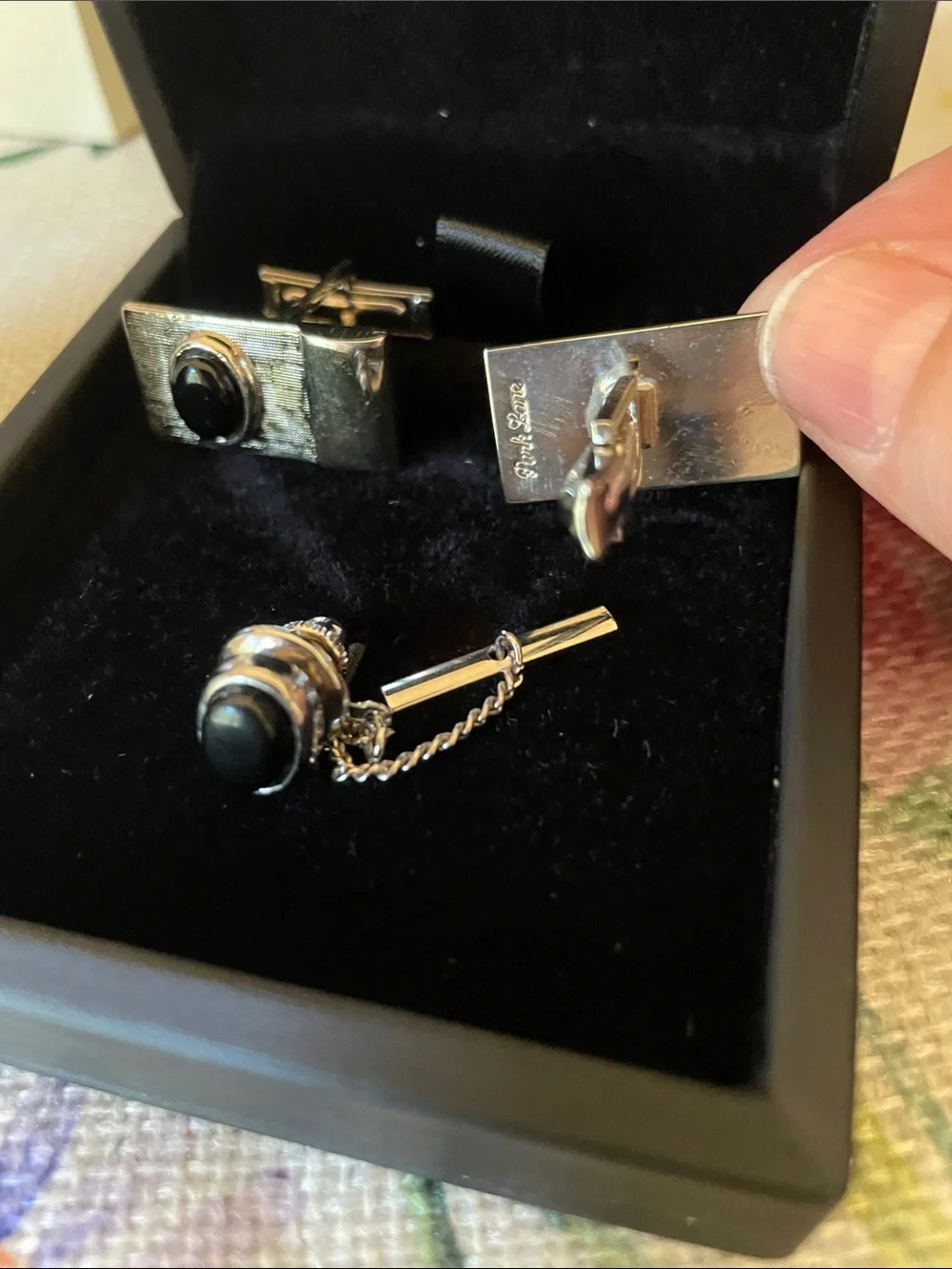 Vintage Park Lane Cufflinks & Tie Clip